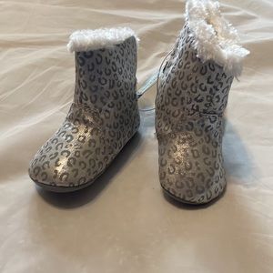 Metallic infant booties by Stride Rite